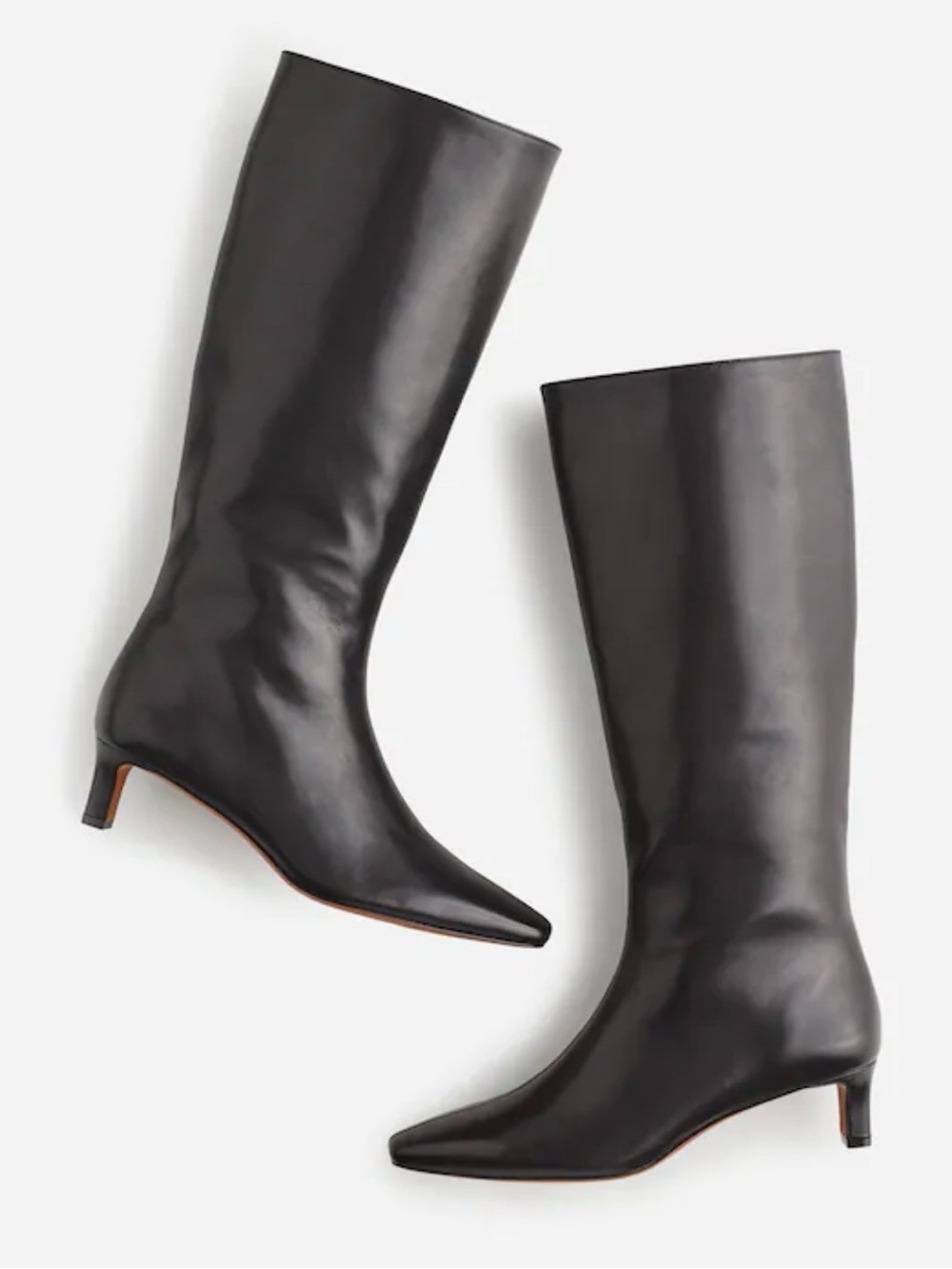 NWOT Madewell The Dimes Knee-High Boots Black Leather Size 8 - Picture 2 of 11